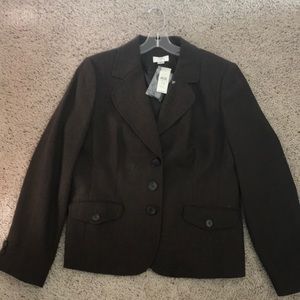 Ann Taylor Loft Brown Jacket Size 14 NWT